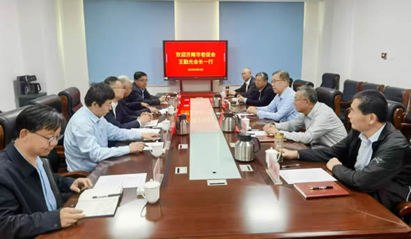 山东省老促会会长张江汀会见济南市老促会会长王勤光一行并座谈交流
